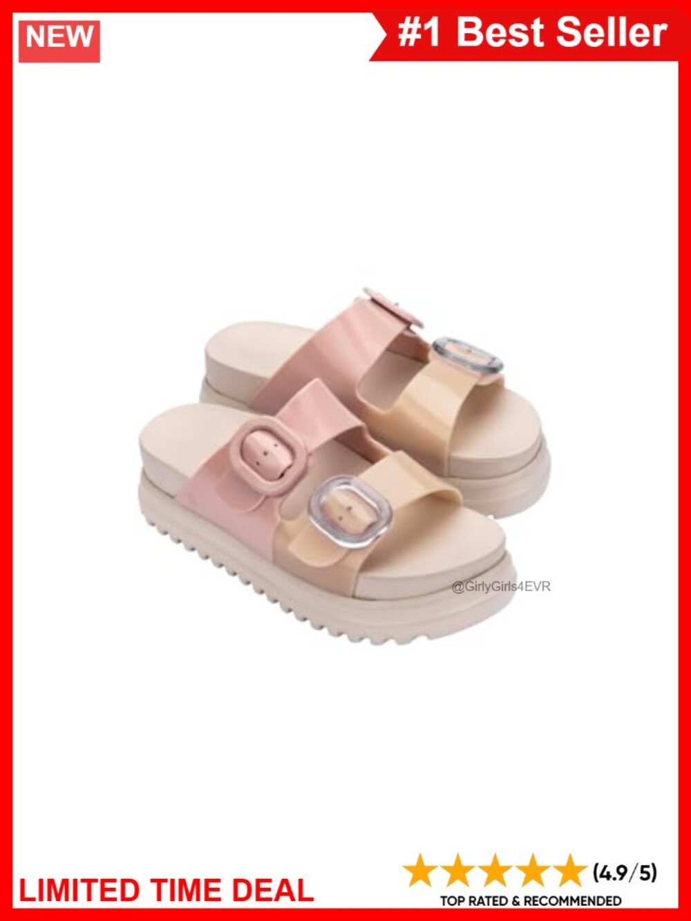 Melissa Cozy Platform Sandals Women Vegan Waterproof Slip On